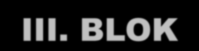 III. BLOK ORGANIZAČNÍ
