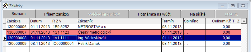 Byl upraven exportní můstek pro účetnictví DUNA. B. Nové funkce v jednotlivých menu programu: 1. Menu Zakázky: Byl přidán export uzavřených zakázek pro leasingové společnosti - konkrétně pro ČSOB.