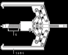 Těžké hydraulické čelisťové stahováky řady TMHP Označení součástí Č. Označení TMHP 15 TMHP 30 TMHP 50 1 TMHP...-1 Délka ramena 264 mm 170 mm 140 mm 2 TMHP.