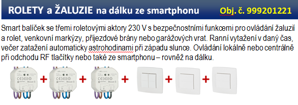 Začněte s Chytrým domem SMART BALÍČKY xcomfort jsou vhodné řešení - Balíčky jsou předprogramované - Stačí je jen nainstalovat do domu a SM připojit do internetu - Možnost rozšíření o volitelné