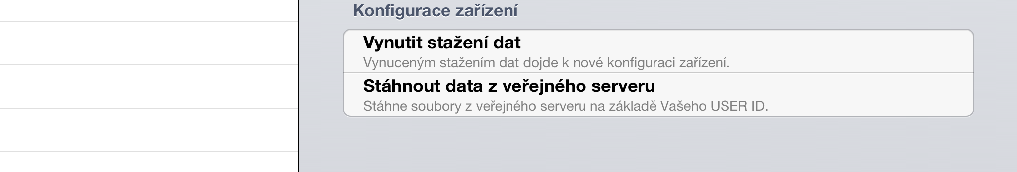 serveru pomocí ID Obrázek 1 Nastavení a) Zvolte tlačítko IP adresa serveru a zobrází se dialogové okno pro nastavení IP adres.