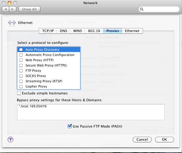 V prohlížeči Safari klepněte na Safari > Preferences (Předvolby) > Advanced (Upřesnit) > Change Settings... (Změnit nastavení...). 2.