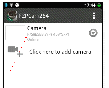 1.2 Vzdálené ovládání kamery přes mobil Kamera může mít dva statusy Online nebo Offline