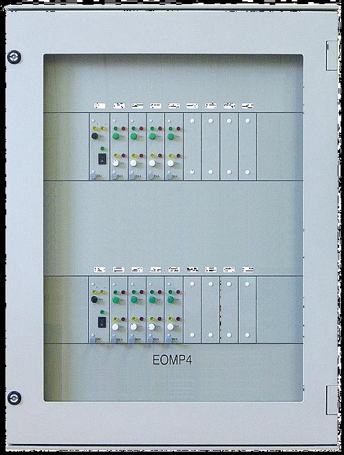 TELEMECHANIKA Ovladače motorových pohonů EOMP4 Ovladač motorových pohonů úsekových odpojovačů EOMP4 je určen k ústřednímu řízení nebo dálkovému ovládání motorových pohonů úsekových odpojovačů v