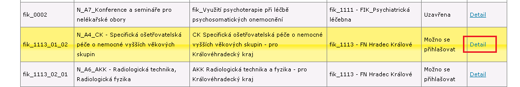 9 Obrázek 5. Řazený sloupec Stránkování záznamů (kliknutím na šipku v zápatí přehledu, se přechází na další stránku), v případě, kdy má přehled více stránek. Obrázek 6.