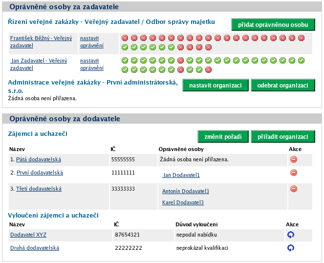 Příjem nabídek, resp. Prokazování kvalifikace, tj. zadávací řízení se neobjeví na profilu zadavatele. Zadávací řízení je v takovém případě nutné dále opět posunout manuálně.