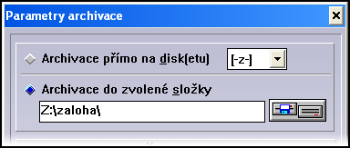 4. Archivace a Rearchivace dat Archivace Doporučujeme provádět archivaci minimálně jednou měsíčně do externího umístění -> flash disk, externí disk, síťové umístění atd.