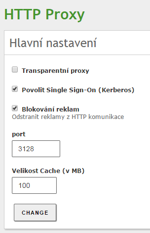 Obrázek 41 Z LAN do serveru HTTP proxy Proxy server nám pomůže s vytížením linky a můžeme filtrovat komunikaci. Především můžeme omezit přístupu žáků na některé stránky.