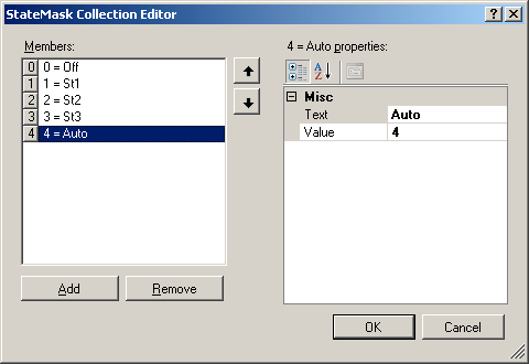 4.2.5 Digital Indicator Zobrazuje vícestavovou hodnotu, tedy boolean nebo integer, který má jednotlivým hodnotám přiřazeny stavy. FormattingString výsledný formátovací řetězec.