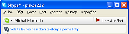 V případě zmeškaného hovoru nebo chatu, se zobrazí, na kterou lze kliknout a dozvědět se příčinu. Taktéž se může jednat o narozeniny některého z kontaktu.