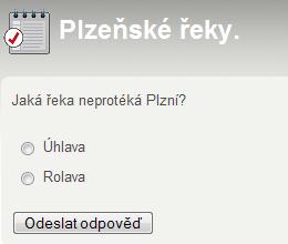 SCORM kvíz Slouží pro vložení otázky/bloku otázek na kterou/é existuje pouze jedna správná odpověď. Splnění je procentuelně bodováno. 1. Vyplníte název otázky/bloku otázek. 2. Otázku. 3. Odpověď.