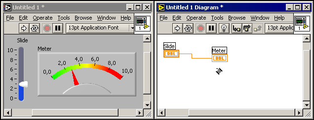 1.3. PRVNÍ PROGRAM 5 1.3 První program Proniknout do základů programování v LabVIEW je snadné.