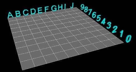 (18 bodů) b) Po stisku klávesy se objeví šedá deska velikosti 10 x 10 čtverců, která je rozdělena bílou čárou na jednotlivé čtverce.