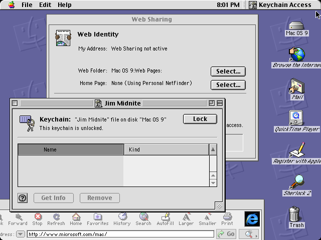 Obrázek 5: Plocha s aplikacemi systému Mac OS 9.0. (zdroj: http://www.guidebookgallery.org) Mac OS X Mac OS X je aktuální operační systém pro počítačemacintosh, který je na trhu od roku 2000.