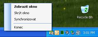 operacemi: pomocí hlavní nabídky konfiguračního dialogu (Soubor Konec) výběrem položky Konec v kontextovém menu (viz Obrázek 32) notifikační ikony v oznamovací oblasti MS Windows ukončením aplikace