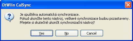 synchronizace nového profilu není spuštěna. Tu musí provést uživatel manuálně na záložce Synchronizace.