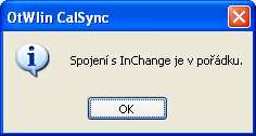 Tabulka 1 - parametry nezbytné pro vytvoření spojení s InChange Správnost specifikovaných údajů je možné ověřit stisknutím tlačítka Test.