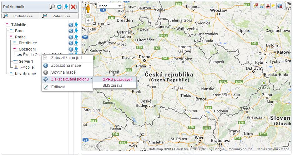 3.2.2 Oblasti uživatelského zájmu Vlastní místa V záložce Evidence Místa můžete zobrazovat a spravovat vlastní místa na mapě.