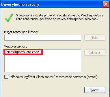 Napsat do řádku URL adresu: https://portal.ote-cr.