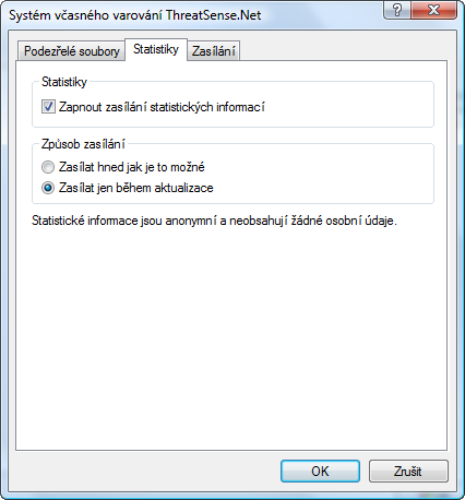 Office a OpenOffice. Seznam lze průběžně upravovat. Kontaktní e-mail Umožňuje zadat nepovinný kontaktní e-mail, na který se mohou analytici společnosti ESET, spol. s r.o. ve výjimečných situacích obrátit, kdyby potřebovali doplňující informace ohledně infikovaného souboru.