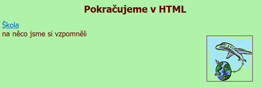 Číslovaný seznam: <ol> <li>první položka, čísluje se to automaticky <li>druhá položka </ol> Seznam definic: <dl> <dt>pojem1 <dd>vysvětlení pojmu 1 <dt>pojem2 <dd>vysvětlení pojmu 2 </dl> <HTML>