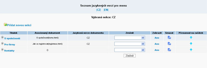 8. Modul Edit Menu Editace menu Modul Edit Menu slouží k vytváření a editaci struktury složek (menu).