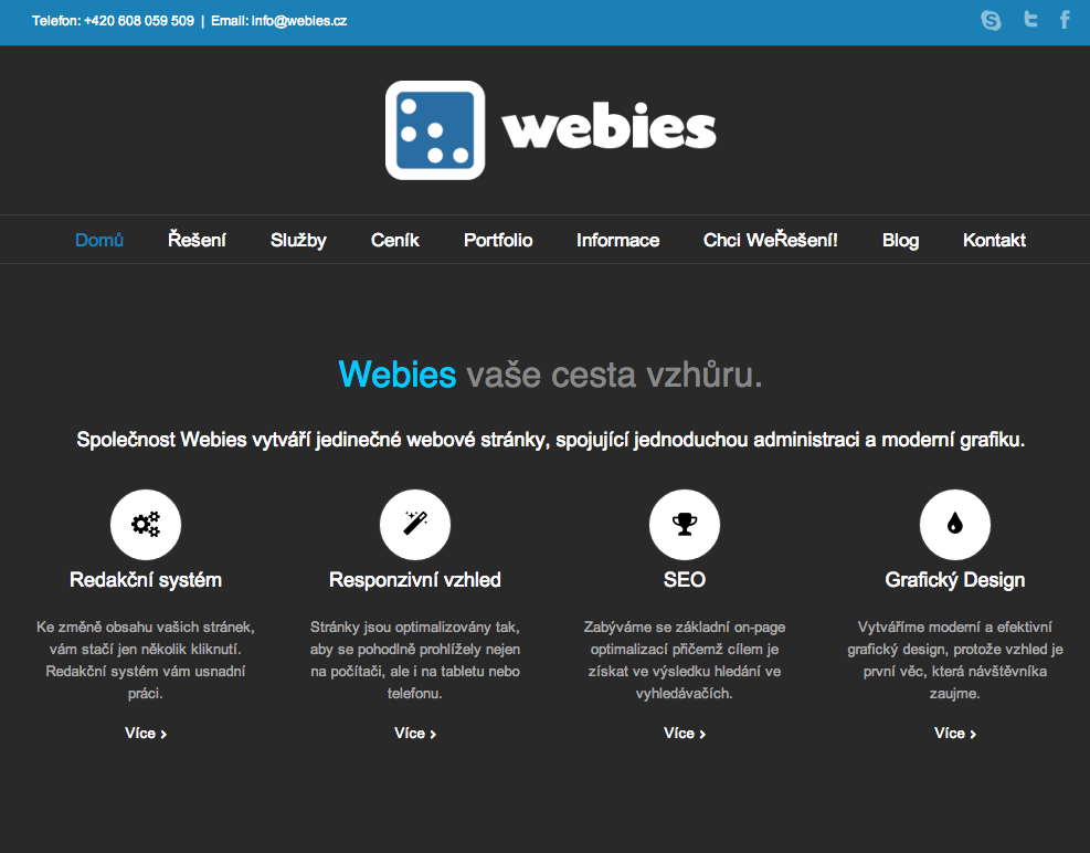 Administrace WeWeb Redakční systém slouží ke správě obsahu na webových stránkách. Text se dá editovat stejně jako například ve Wordu, jen je potřeba mít na paměti, že jsou zde některá omezení.