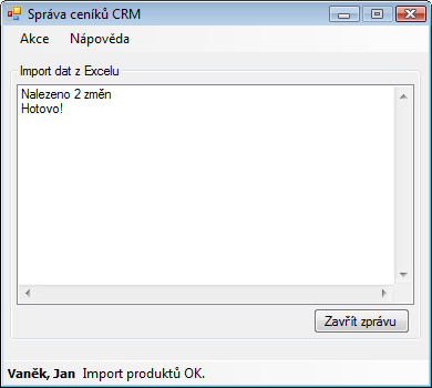 2.2 IMPORT ZMĚN KATALOGU PRODUKTŮ DO CRM V prostředí Microsoft Excel lze velmi snadno a rychle provádět hromadné úpravy atributů produktů. Povinné atributy jsou odlišeny jinou barvou sloupce.