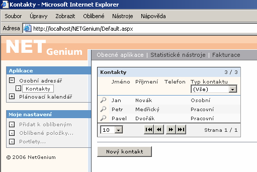 12 2.3 Nahlížecí stránky Obrázek 2.