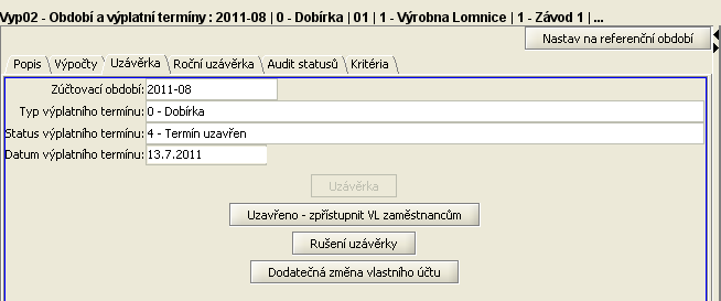 Ukončen ení deponace Dodatečné přesm esměrov rování na jiný vlastní bankovní účet Na