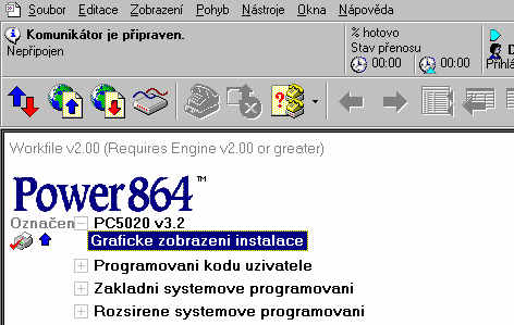 Popis programu Program DLS 2002 Jestliže potvrdíme požadavek k přenosu objeví