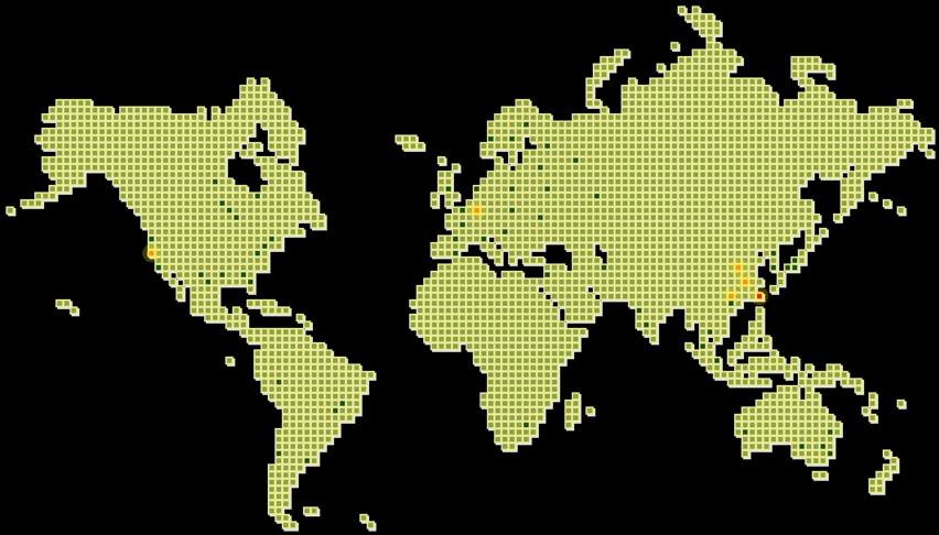 Představení společnosti Moxa a reference Globální struktura společnosti Moxa Centrála 2 Centrála 1