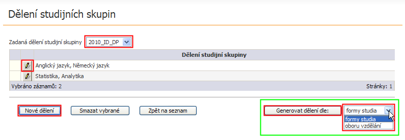 Přesun od data - den, měsíc, rok přesunu studenta do jiné studijní skupiny.