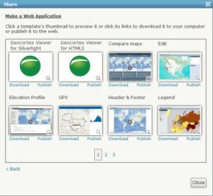 Použití šablon Geocortex pro ArcGIS Online Author