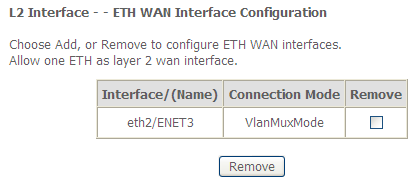 E1.3 Rozhraní ETHERNET Pomocí nsledujících kroků nakonfigurujete ETH WAN rozhraní. Krok 1: Pokročilé nastavení Layer2 Interface ETH Interface. Vysvětlivky.