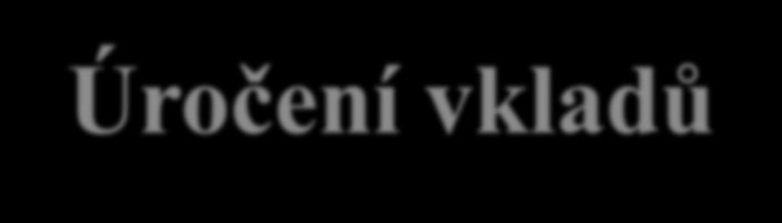 Úročení vkladů Složené úročení Slouží k propočtu uložení peněz na dobu delší než 1 rok.