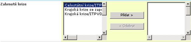 3.1.3 Zahrnuté / nadřazené krize Popis procesu: V závislosti na vývoji krize je možná změna krizového stavu 2 směry.