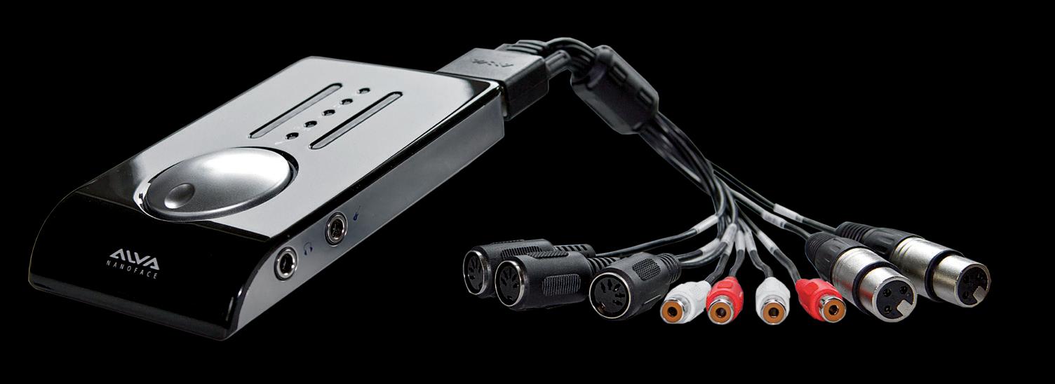 Prostředky zapojení Konektivita Audio: 6 vstupů + 6 výstupů Nanoface poskytuje 6 audio I/O více než dost pro malé, domácí studio, DJ surround sestava.