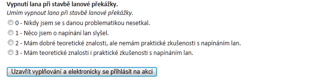 orazítkovat vysílající organizací a odešle organizátorovi akce.