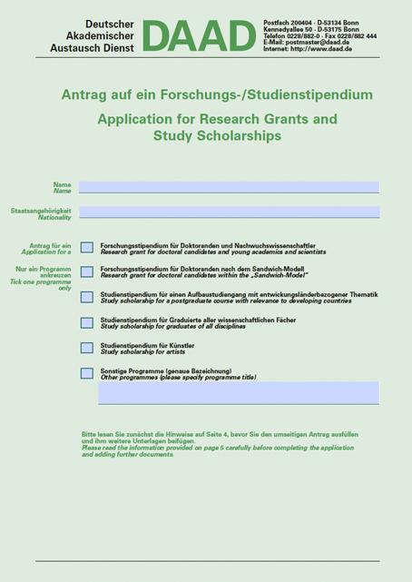 Studieren und Promovieren in Deutschland Seite 6 Databáze stipendií