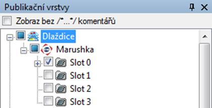 Okn publikačních vrstev pr nastavení