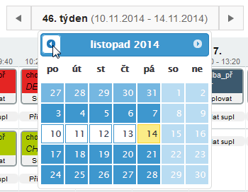 2. Přístup k modulu dozorů / režimy práce s dozory Přístup k práci s dozory je zajištěn prostřednictvím modulu Rozvrhy - tlačítko Dozory.