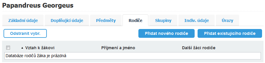 9. Omluva / avízo omluvy absence ze strany zákonného zástupce či zletilého žáka Přirozeně, pro školu je pohodlné, pokud rodič třídnímu učiteli naznačí, co se žákem je (proč chybí ve výuce).