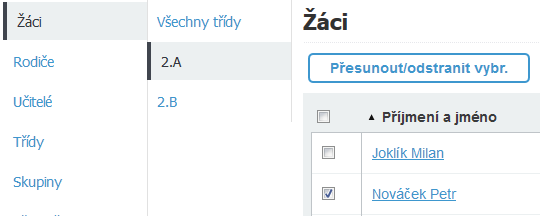 Administrace Hromadné vyprázdnění matričního údaje u více žáků současně Může se vám stát, že (třeba i hromadně) naplníte více žákům (celé třídě) matriční položku nevhodnou hodnotou (či položka má