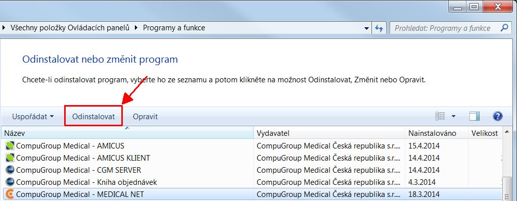 2. STAŽENÍ INSTALAČNÍHO BALÍČKU A HOTFIXU Před odinstalací programu je vhodné připravit si instalační soubor. Aktuální instalační verzi programu naleznete na stránkách www.amicus.cz/hotfix.