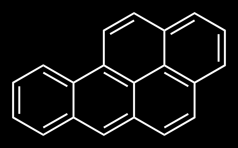 Benzo[a]pyrene je polycyklický aromatický uhlovodík vyskytující se v kamenouhelném dehtu - vzorec C 20 H 12.