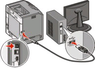6 Klepněte na položku Wireless Network Attach (Připojení k bezdrátové síti). 7 Pomocí kabelu USB dočasně propojte počítač a tiskárnu.
