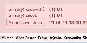 Nastavení práv uživatelů Provedete v Management Studiu v nastavení databáze PVM modulu. Do řádků přidejte další uživatele, kteří mohou modul PVM používat. U Validity nechte 1 pro platný účet.