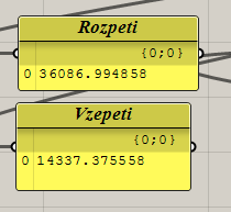 VÝSTUP Výstupní parametry jsou především rozpětí oblouku, vzepětí (tedy výška oblouku), průhyb a objem spotřebovaného materiálu.