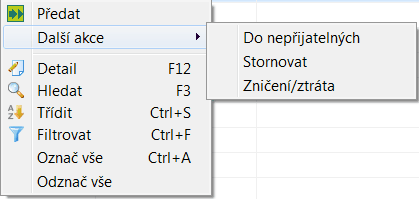 30 7 KEO4 Podatelna Doplnění zpracovatele a předání dokumentu V této složce jsou zobrazeny všechny zaevidované dokumenty (digitálních i analogové), u kterých ještě nebyl zadán zpracovatel.